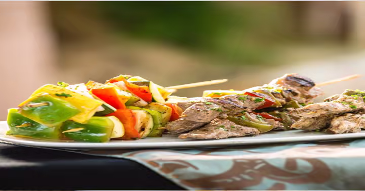 Kebabs served at Doc Sugrue's Desert Kebab House at Universal's Islands of Adventure