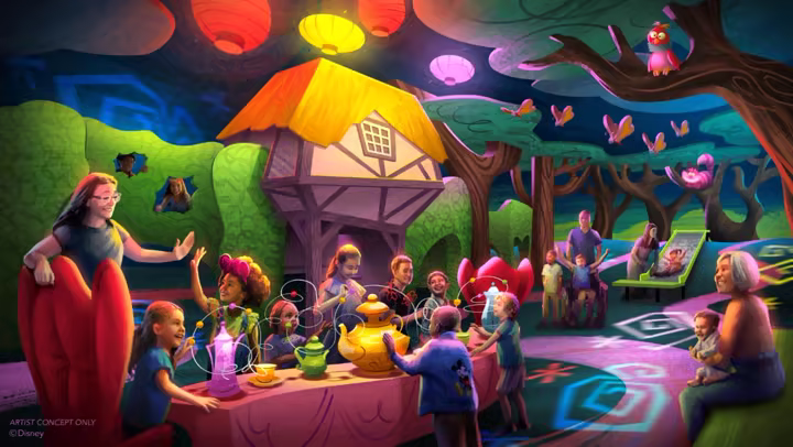 Drawn to Wonderland concept art for The Magic of Disney Animation at Disney's Hollywood Studios