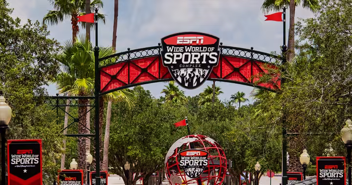 Entrance sign for ESPN Wide World of Sports Complex at Walt Disney World Resort