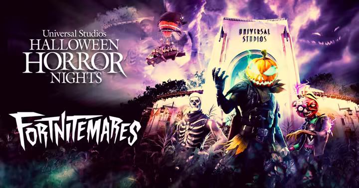 FORTNITEMARES scare zone artwork for Halloween Horror Nights