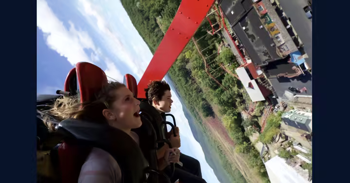 Riders on Adirondack Outlaw at The Great Escape