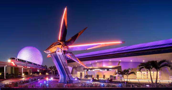 Guardians of the Galaxy: Cosmic Rewind exterior at EPCOT