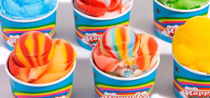 Happy Ice Italian ice cups in bright colors