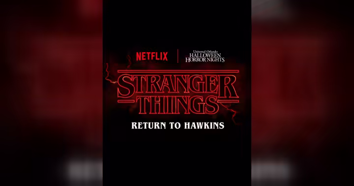 Stranger Things Return to Hawkins show artwork for Halloween Horror Nights 35