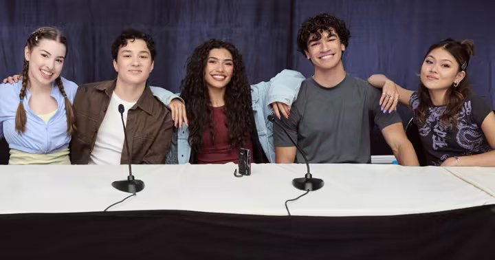 The young cast of Hidden Heroes: A Descendants Story poses together
