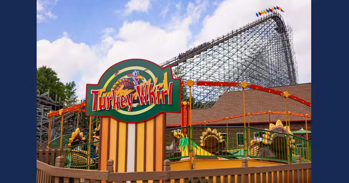 Turkey Whirl and The Voyage at Holiday World