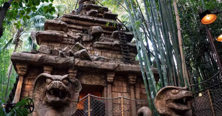 Indiana Jones Adventure temple at Disneyland