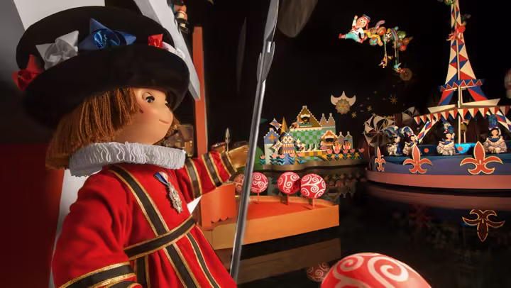 The interior of the Small World ride at Magic Kingdom