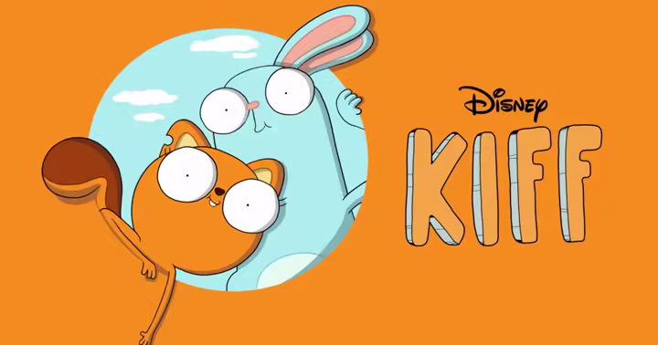 Kiff and Barry appear in bright orange Disney+ key art