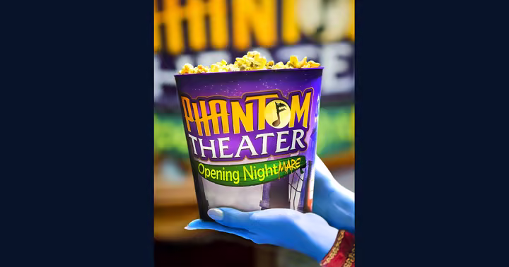 Phantom Theater Opening Nightmare popcorn bucket at Kings Island