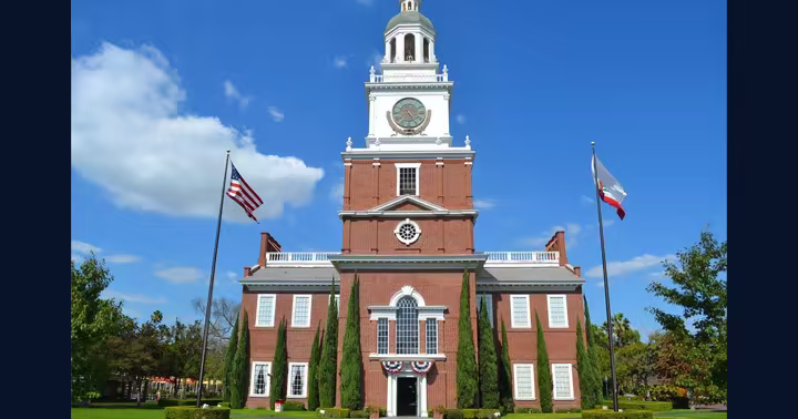 Independence Hall at Knott's Berry Farm for the park's America 250 celebration