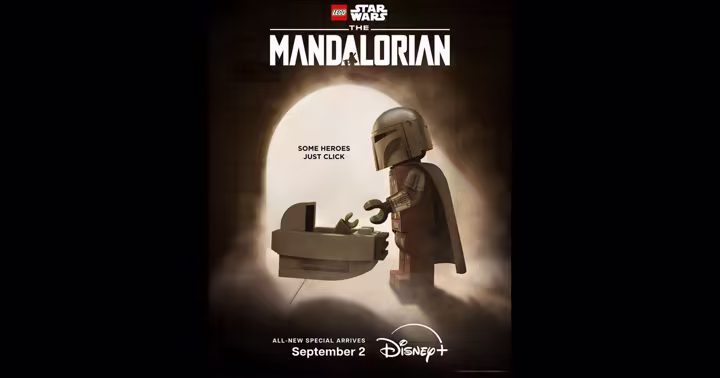 LEGO Star Wars The Mandalorian special key art with Din Djarin and Grogu
