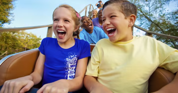 Children riding Coastersaurus at LEGOLAND Florida Resort