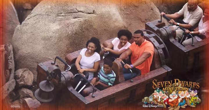 Seven Dwarfs Mine Train at Magic Kingdom in an official Walt Disney World photo