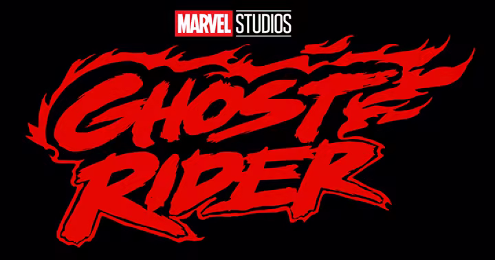 Red Marvel Studios Ghost Rider logo on a black background