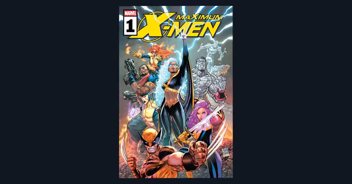Storm leads the Maximum X-Men team on the cover of issue one