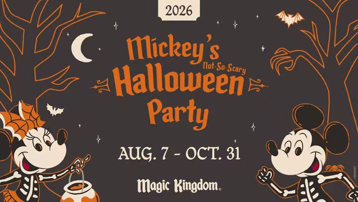 Mickey and Minnie in Halloween costumes for Mickey's Not-So-Scary Halloween Party at Magic Kingdom