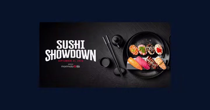 Sushi Showdown event art from Morimoto Asia at Disney Springs