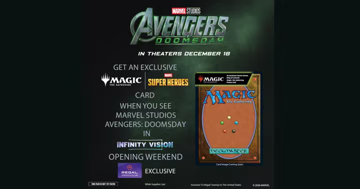 Regal Crown Club Avengers Doomsday Doctor Doom Magic card promotion