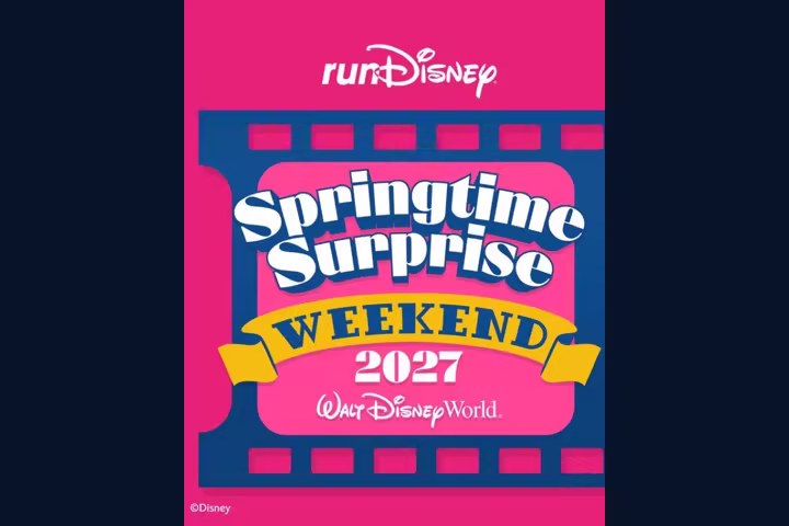 Official 2027 runDisney Springtime Surprise Weekend key art