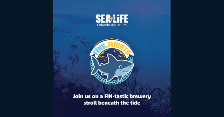 Fins and Flights event artwork from SEA LIFE Orlando