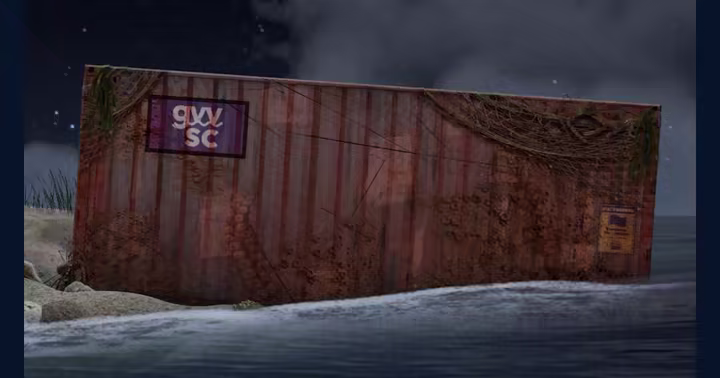 Mysterious shipping container from Six Flags Great Adventure's Project Purple teaser