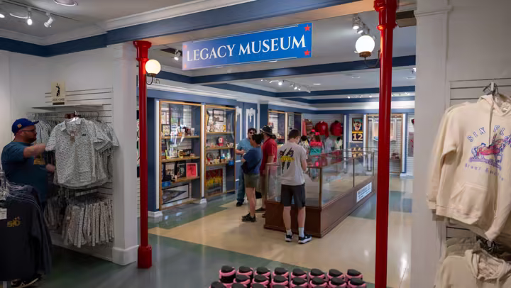 Displays inside the Six Flags Great America Legacy Museum