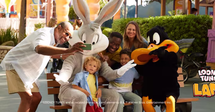 Looney Tunes Land artwork for Six Flags Magic Mountain