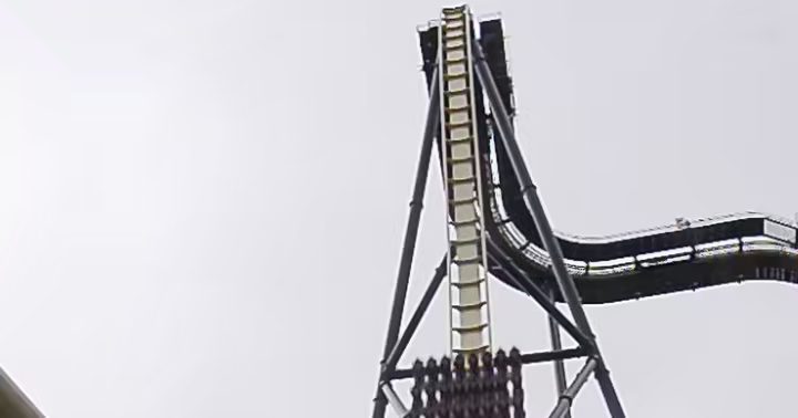 Tormenta Rampaging Run train testing at Six Flags Over Texas