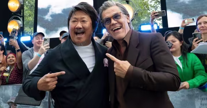 Benedict Wong and Guy Pearce at The Dog Stars London premiere
