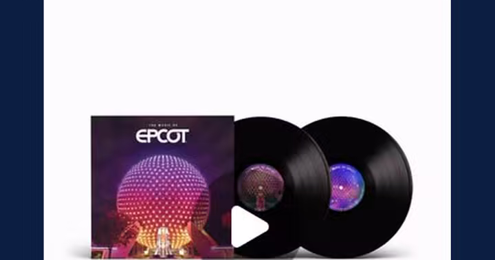 The Music of EPCOT album sleeve and two vinyl records