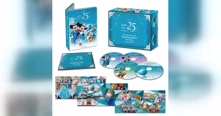 Tokyo DisneySea 25th anniversary Premium Box, booklet, three CDs and Blu-ray