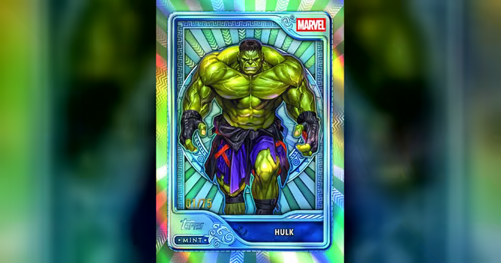 Hulk card from the 2026 Topps Mint Marvel set