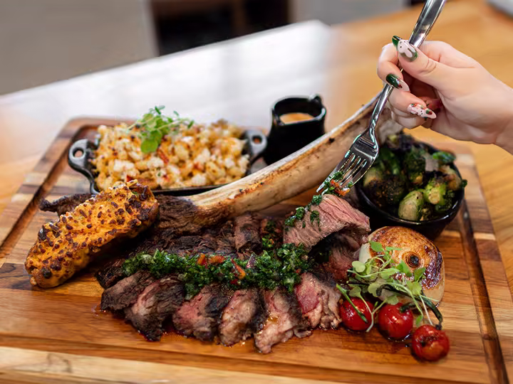 34-ounce Tomahawk Ribeye from Bigfire at Universal CityWalk Orlando