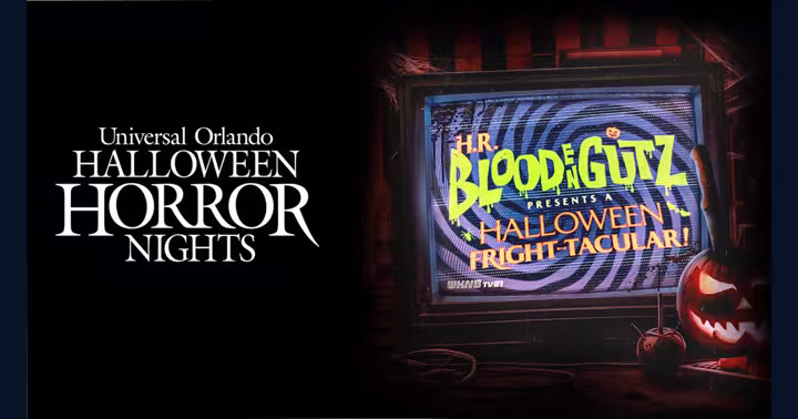 Key art for H.R. Bloodengutz Presents: A Halloween Fright-Tacular! at Halloween Horror Nights 35