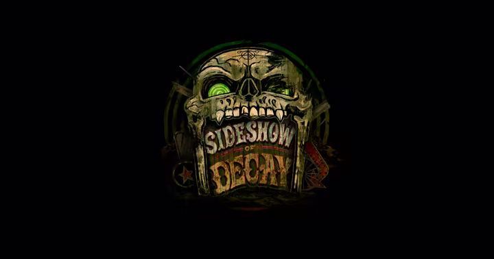 Sideshow of Decay scare zone artwork for Halloween Horror Nights 35