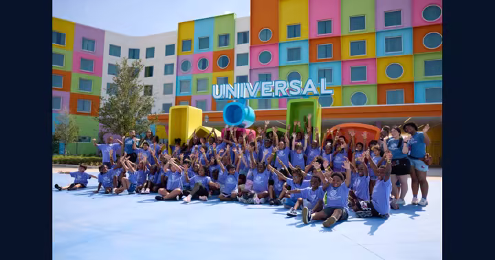 Children from Boys and Girls Clubs of Collin County at Universal Kids Resort in Frisco