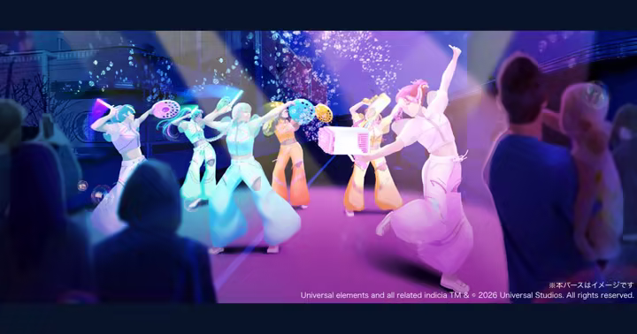 Summer Night Bubble Fantasy artwork from Universal Studios Japan