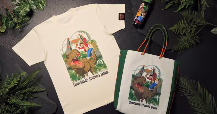 One Piece and Jurassic Park merchandise from Universal Studios Japan's 25th-anniversary collaboration