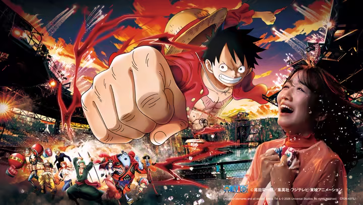 One Piece Premier Show 2026 artwork from Universal Studios Japan