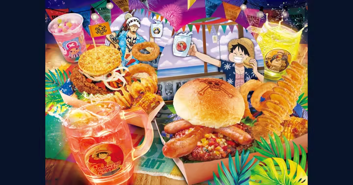 One Piece Premier Summer burgers and drinks at Universal Studios Japan