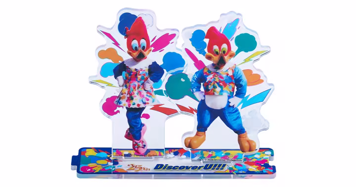Woody and Winnie Woodpecker acrylic stand for Universal Studios Japan passholders