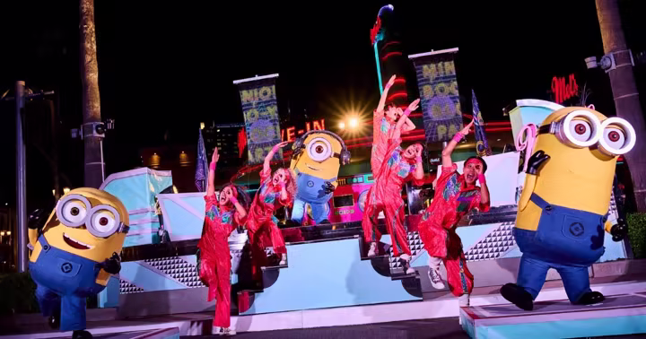 Minions perform at the Minion BOO-YA Block Party at Universal Studios Japan