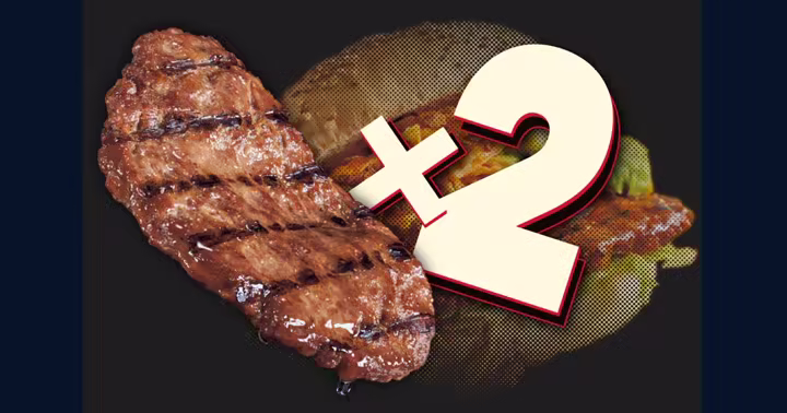 Universal Studios Japan food image showing a double patty special for Thanks Summer Food Festival