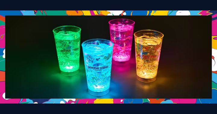 Universal Studios Japan Thanks Summer Food Festival neon cup drink set graphic