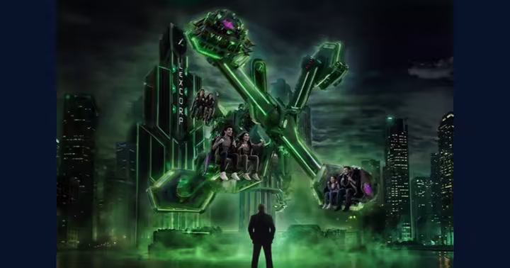 Superman and DC attraction artwork for Warner Bros. World Abu Dhabi