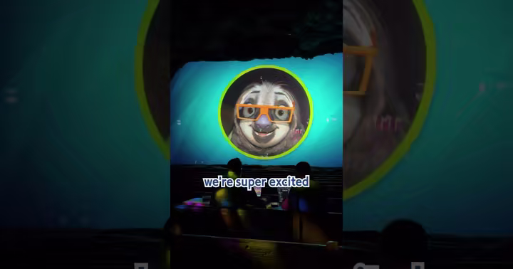 Mayor Brian Winddancer appears on the Tree of Life Theater screen during a nighttime rehearsal