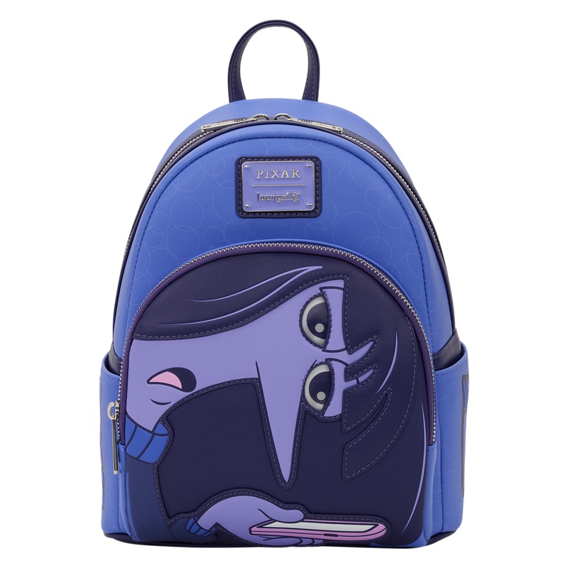 Front of the Inside Out 2 Ennui Loungefly mini backpack