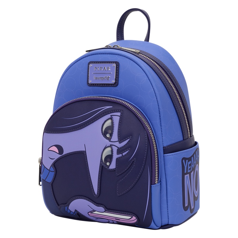 Angled right-side view of the Ennui mini backpack
