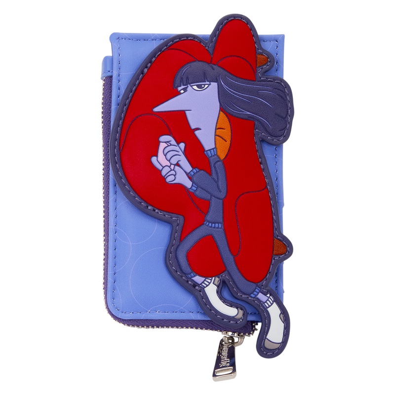 Front of the Inside Out 2 Ennui Loungefly card holder